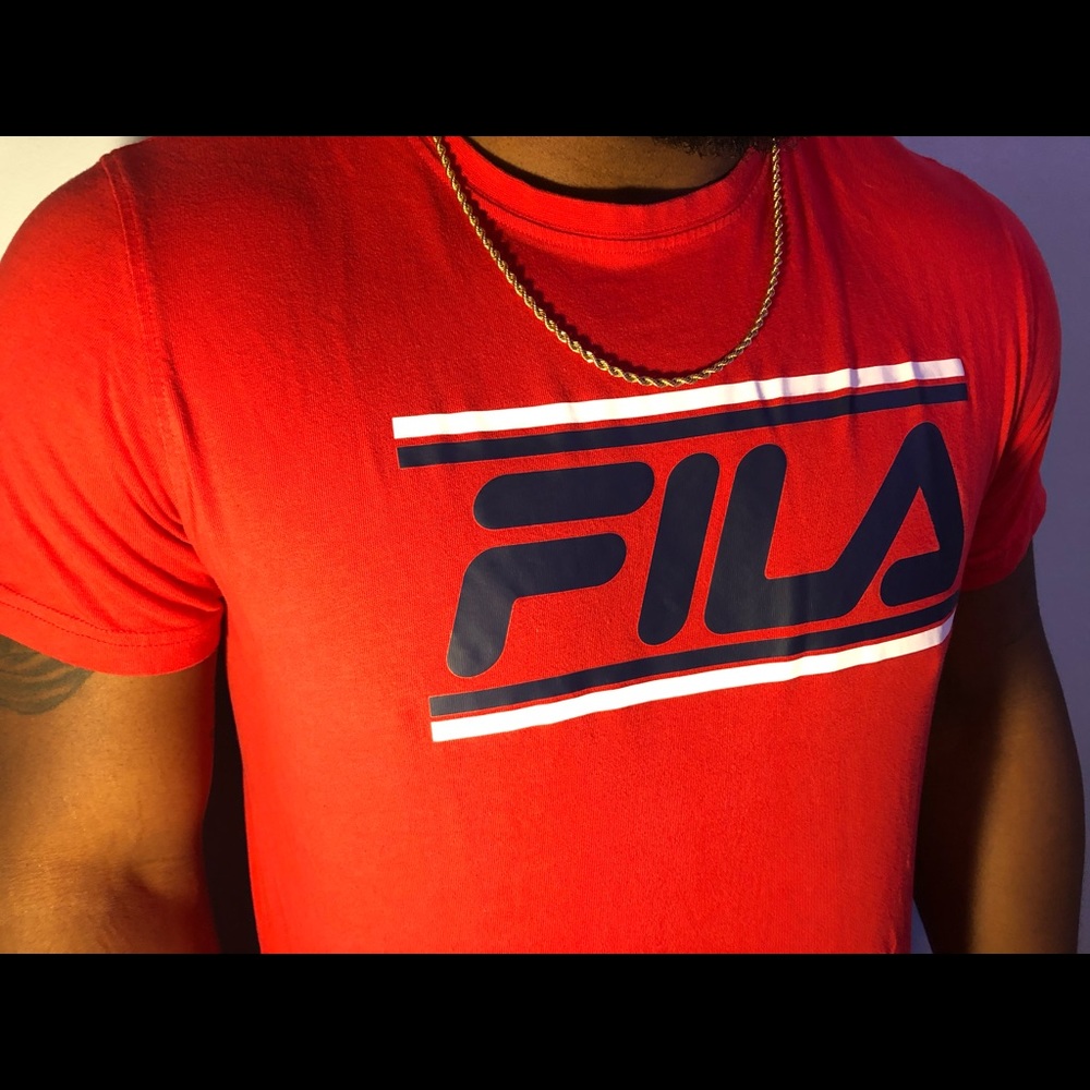 Red FILA t-shirt